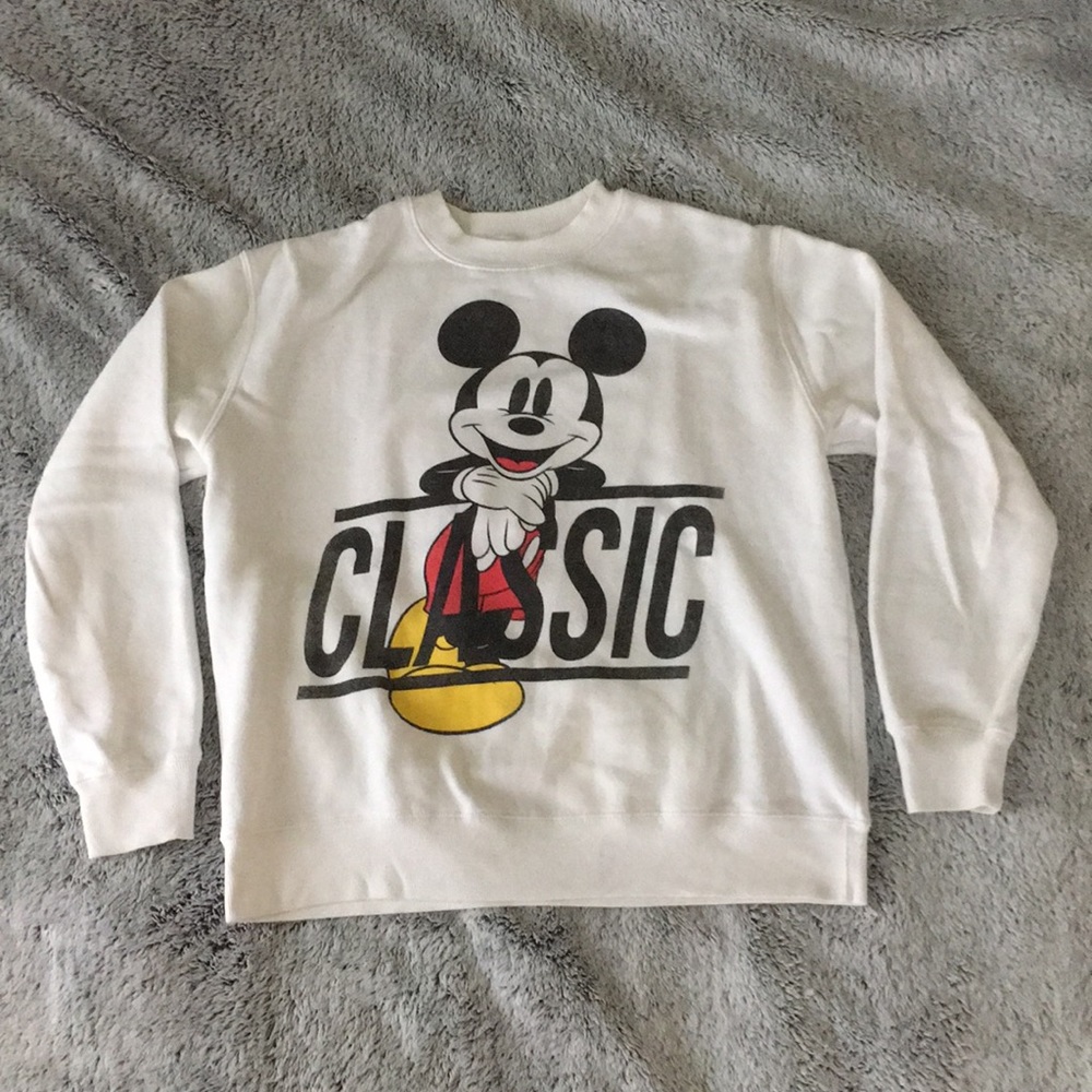 White Mickey Mouse Sweatshirt